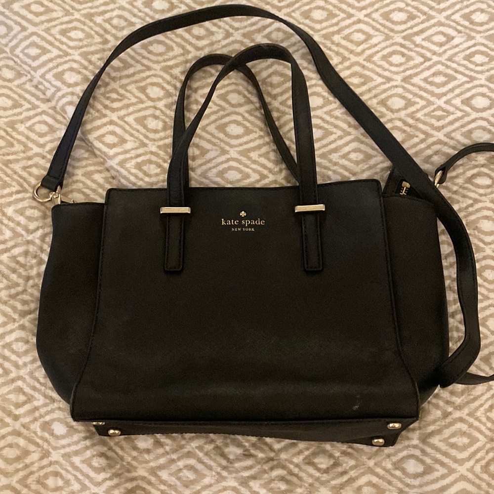 Kate Spade Cedar Street Hayden Bag Used Black Crossbody Removable Strap